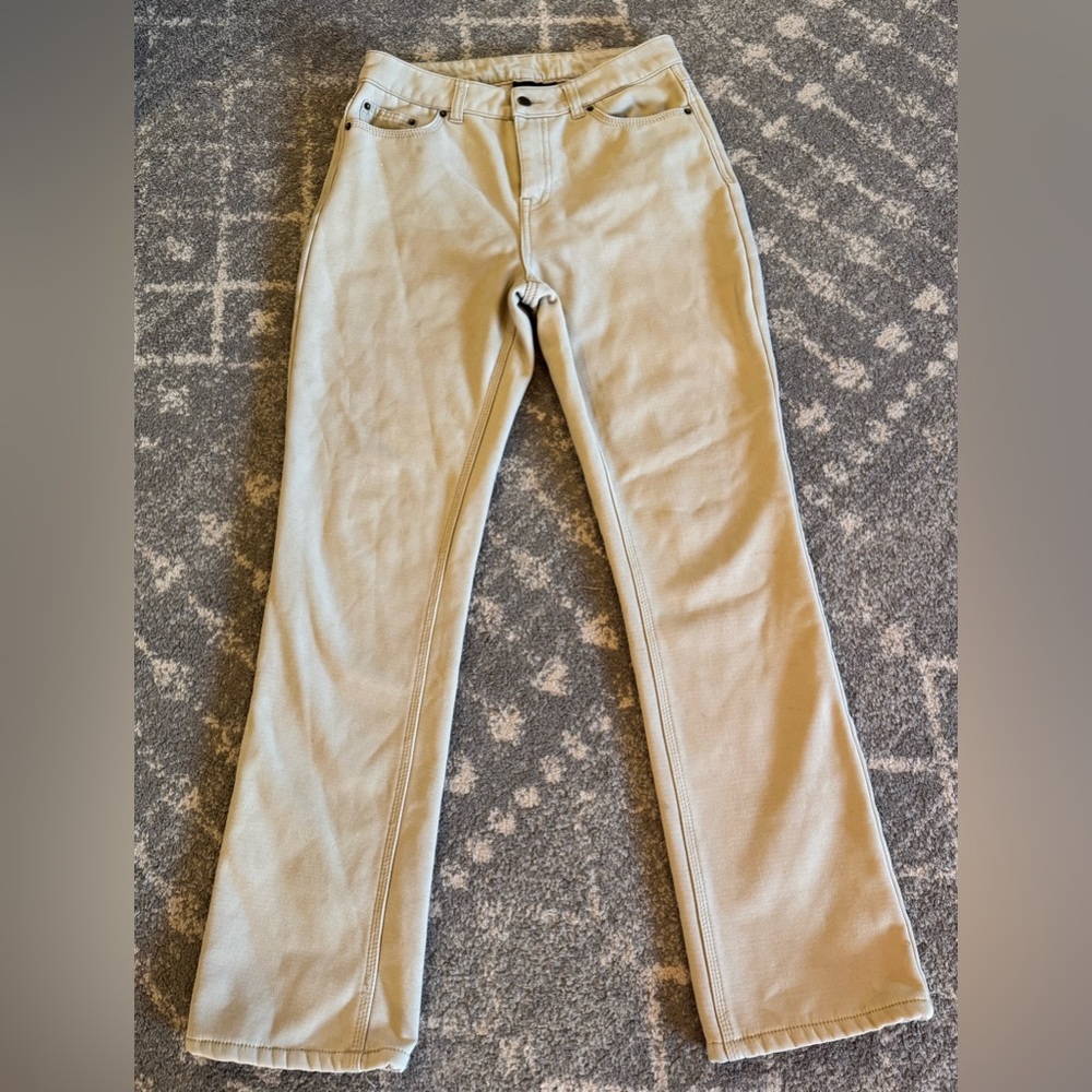 Mountain and Isles Cream Colored Fleece Lined Pants Womens Size 6